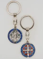 Schlüsselanhänger mit Bunter Benediktus-Medaille