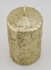 Deko Kerze mit Glitzer – Champagner