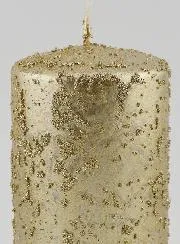 Deko Kerze mit Glitzer – Champagner