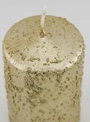 Deko Kerze mit Glitzer – Champagner