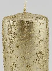 Weihnachtskerze mit Glitzer – Champagner