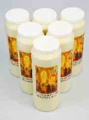 Set 6 Novenenkerzen zur Madonna von Île Bouchard