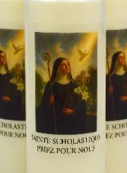 Set 3 Novenenkerzen zur Heiligen Scholastika