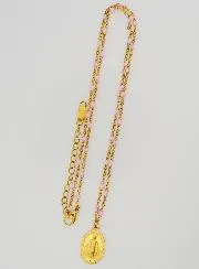 Perlenkette Wundertätige Medaille – Rosa