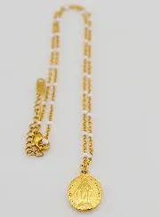 Wundertätige Medaille und Halskette mit Perlen – Weiß