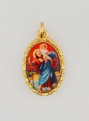 Medaille mit Gedrehtem Rand 25mm – Heiliger Christophorus