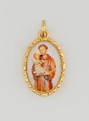 Medaille mit Gedrehtem Rand 25mm – Heiliger Antonius