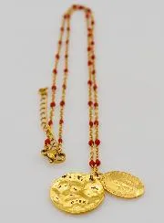 Religiöse Kette mit Perlen und Wundertätige Medaille