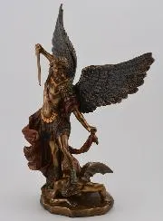Religiöse Figur des Erzengels Michael aus Bronze – 20cm