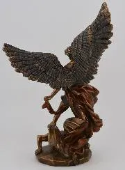 Religiöse Figur des Erzengels Michael aus Bronze – 20cm