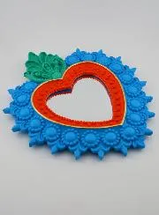 Bunter Ex Voto Wandspiegel – 24cm