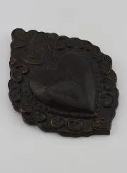 Ex Voto Wanddekoration Schwarz und Bronze – 15cm