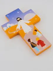 Holzkreuz für Kinder – Jesus und Kinder