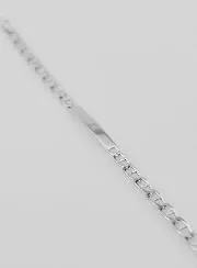Taufarmband aus Rhodiniertem Silber – 18cm