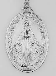 Silberfarbene Wunderbare Medaille mit Kette – 40mm