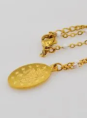 Kette mit Perlen Wundertätige Medaille – Weiß