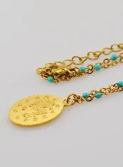 Kette mit Perlen Wundertätige Medaille – Türkis