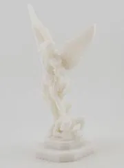 Alabaster-Figur des Heiligen Michael – 12cm