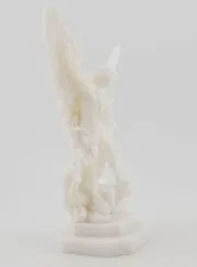 Alabaster-Figur des Heiligen Michael – 12cm