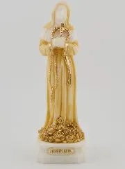 Figur der Heiligen Rita aus Bemaltem Alabaster – 12cm