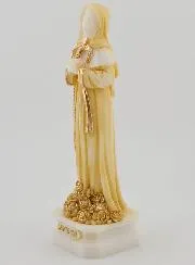 Figur der Heiligen Rita aus Bemaltem Alabaster – 12cm