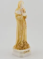 Figur der Heiligen Rita aus Bemaltem Alabaster – 12cm