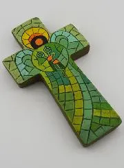 Keramikkreuz Engel der Heilung – 15cm