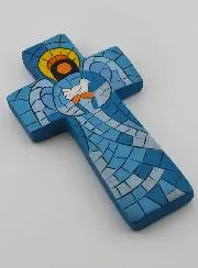 Keramik Kreuz Friedensengel – 15cm
