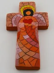 Keramikkreuz Engel der Liebe – 15cm