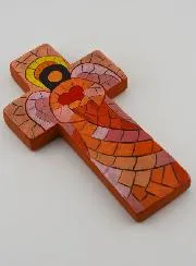Keramikkreuz Engel der Liebe – 15cm