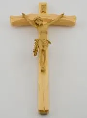 Kruzifix aus Naturbelassener Geschwungener Linde – 22cm