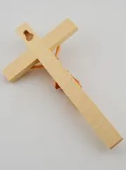 Kruzifix aus Lindenholz und Christus mit Rotem Tuch – 18cm