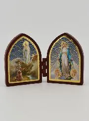 Mini Diptychon Ikone – Madonna von Lourdes und Wunderbare Gottesmutter
