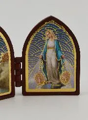 Mini Diptychon Ikone – Madonna von Lourdes und Wunderbare Gottesmutter