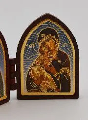 Kleine Diptychon Ikone – Christus Pantokrator und Gottesmutter von Wladimir