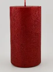 Moderne Weihnachtskerze – Karmin Rot