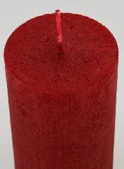 Moderne Weihnachtskerze – Karmin Rot