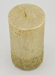 Weihnachtskerze mit Relief – Champagner