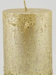 Weihnachtskerze mit Relief – Champagner