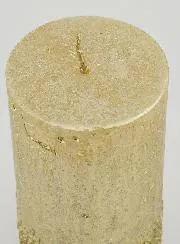 Weihnachtskerze mit Relief – Champagner