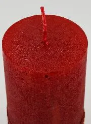 Weihnachtskerze mit Relief – Rot