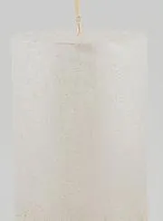 Dekokerze mit Relief – Perlweiß
