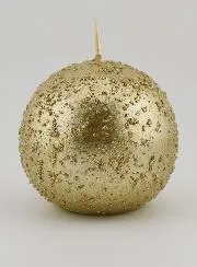 Dekokerze Glitzernde Kugel – Champagner
