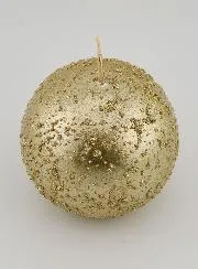 Dekokerze Glitzernde Kugel – Champagner