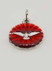 Anhänger Heiliger Geist mit Roter Emaille – 18mm