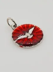 Anhänger Heiliger Geist mit Roter Emaille – 18mm