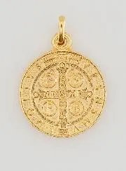 Vergoldete Benedikt-Medaille – 18mm