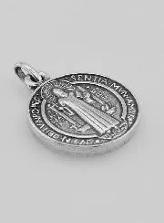 Versilberte Medaille des Heiligen Benedikt – 18mm