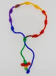 Zehner Rosenkranz Armband Bunte Kordel