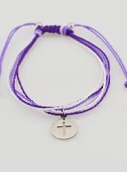 Armband mit Kreuz – Violett